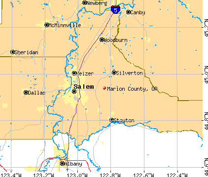 Marion County, OR map