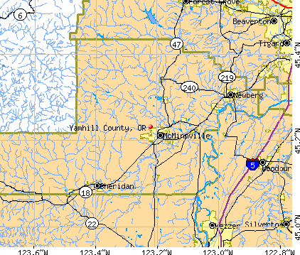 Yamhill County, OR map
