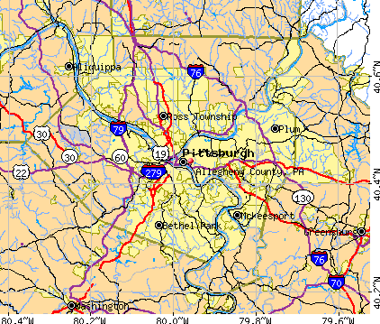 Allegheny County, PA map