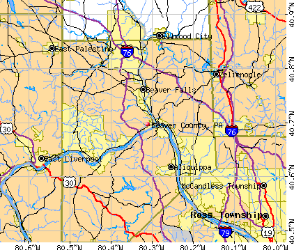 Beaver County, PA map