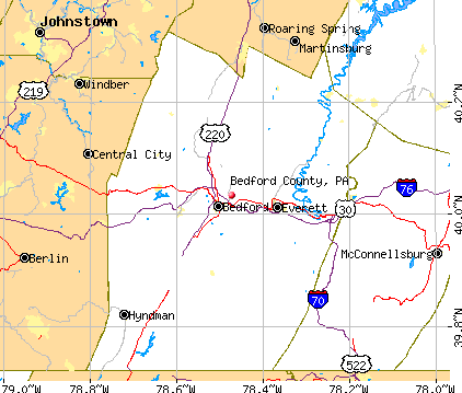 Bedford County, PA map