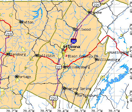 Blair County, PA map