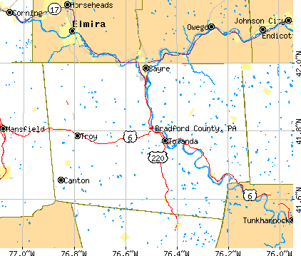 Bradford County, PA map