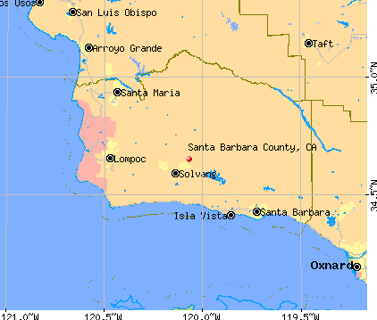 Santa Barbara County, CA map