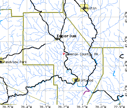 Cameron County, PA map