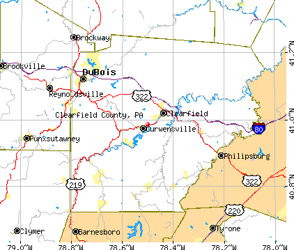Clearfield County, PA map