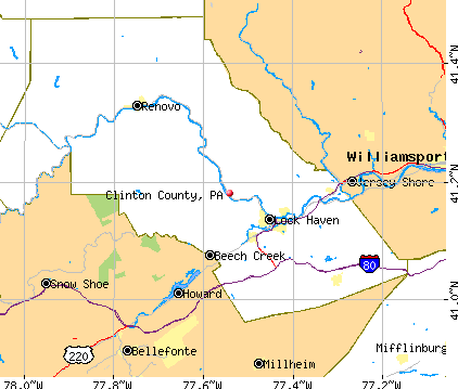 Clinton County, PA map