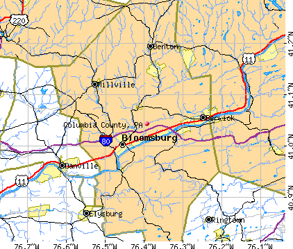 Columbia County, PA map