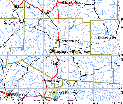 Elk County, PA map