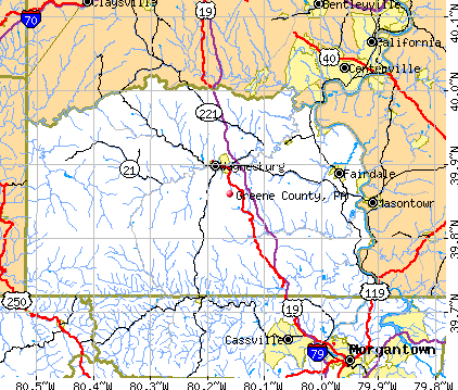 Greene County, PA map