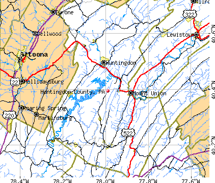 Huntingdon County, PA map