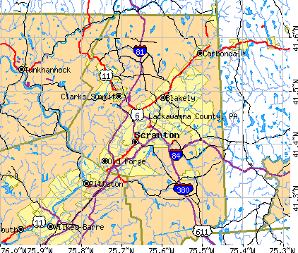 Lackawanna County, PA map