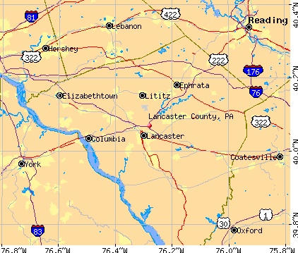 Lancaster County, PA map