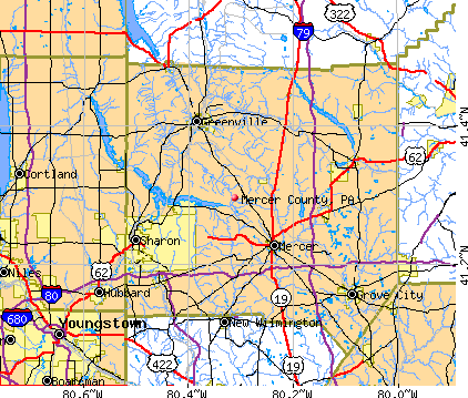 Mercer County, PA map
