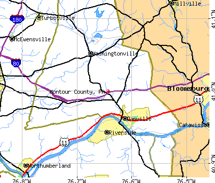 Montour County, PA map