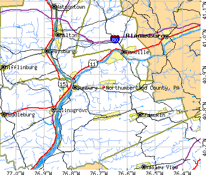 Northumberland County, PA map