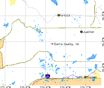 Sierra County, CA map