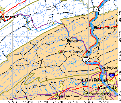 Perry County, PA map