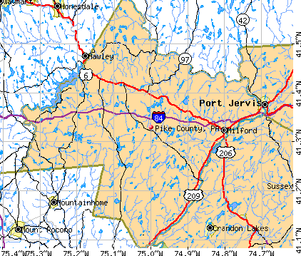 Pike County, PA map