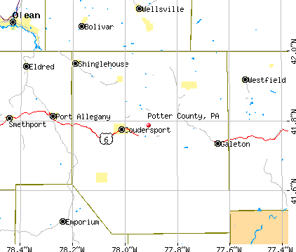 Potter County, PA map