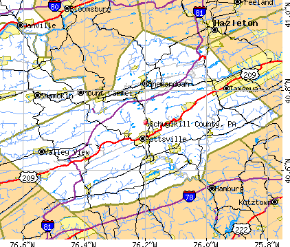 Schuylkill County, PA map