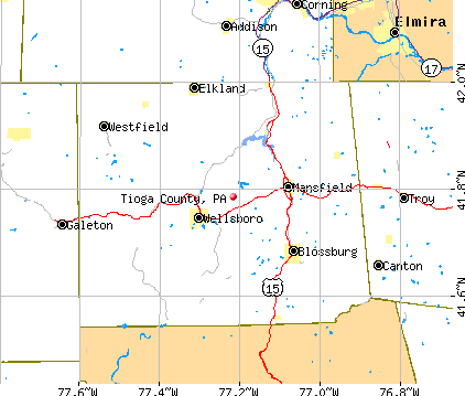 Tioga County, PA map
