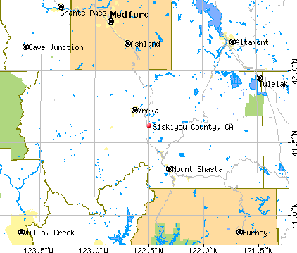 Siskiyou County, CA map
