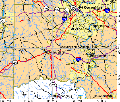 Washington County, PA map