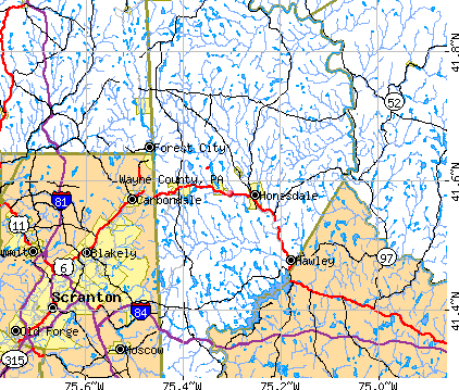 Wayne County, PA map