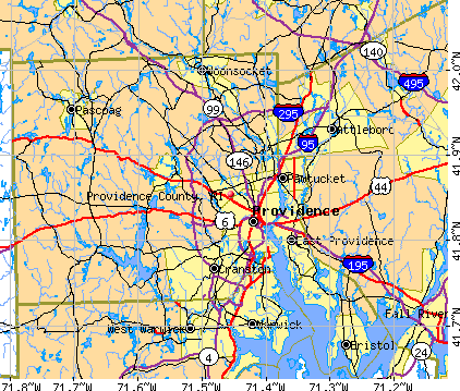 Providence County, RI map