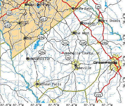 Abbeville County, SC map