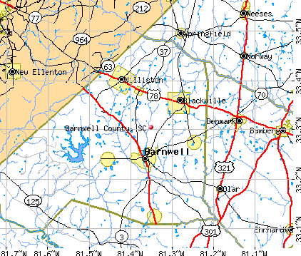 Barnwell County, SC map