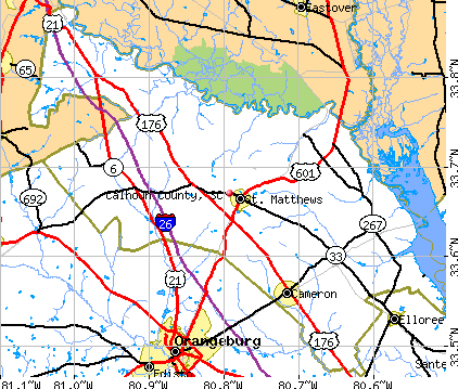 Calhoun County, SC map