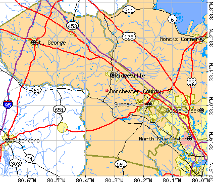 Dorchester County, SC map
