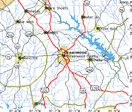 Greenwood County, SC map