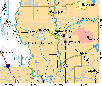 Sutter County, CA map