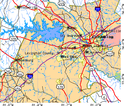 Lexington County, SC map