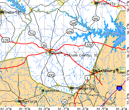 Saluda County, SC map