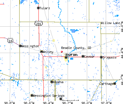 Beadle County, SD map