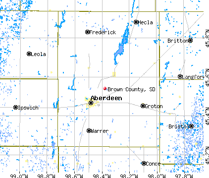 Brown County, SD map
