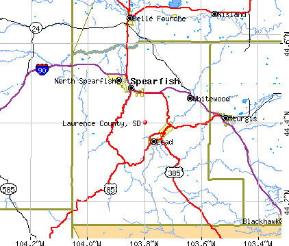 Lawrence County, SD map