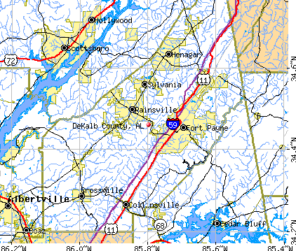 DeKalb County, AL map