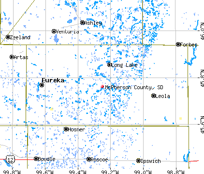 McPherson County, SD map
