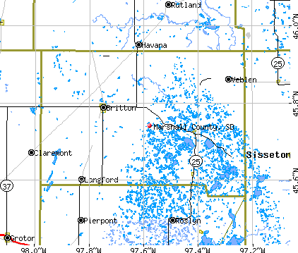 Marshall County, SD map