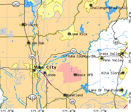 California Map Yuba City