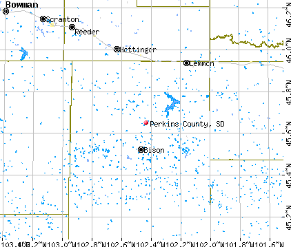 Perkins County, SD map