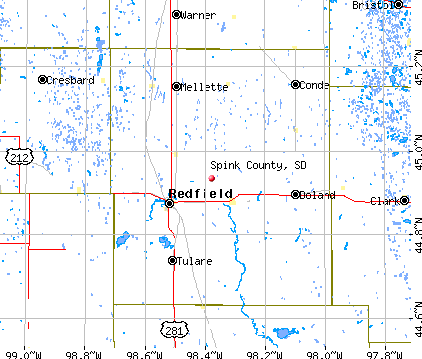 Spink County, SD map