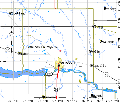 Yankton County, SD map