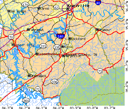 Blount County, TN map