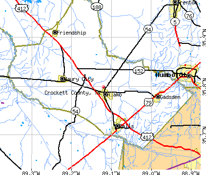 Crockett County, TN map